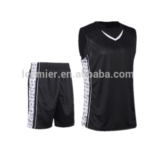 Youth customized black basketball uniforms